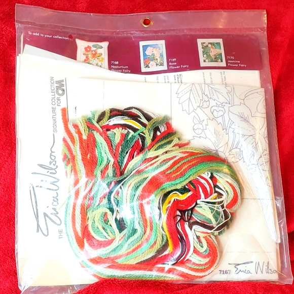 New Erica Wilson crewel pillow design - Picture 3 of 4